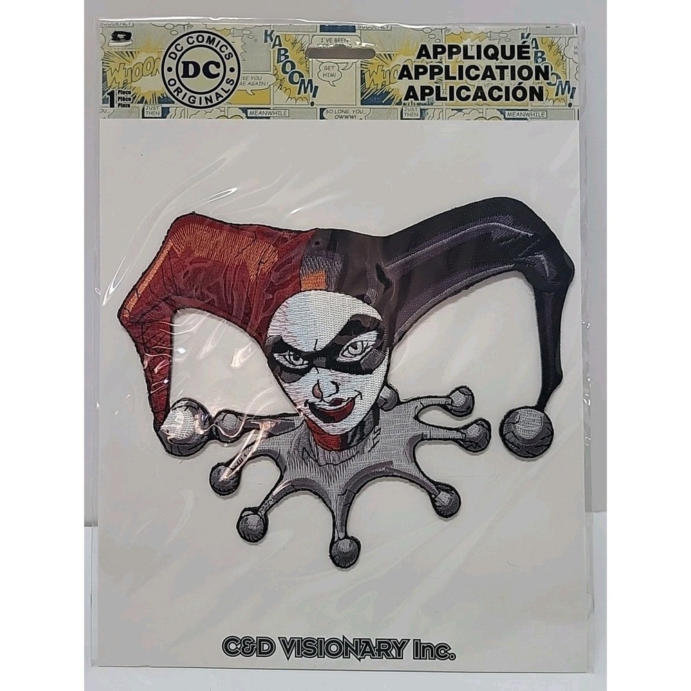 BATMAN'S‎ Harley Quinn Head Embroidered iron-on Patch New 7 1/8" Large Crafts